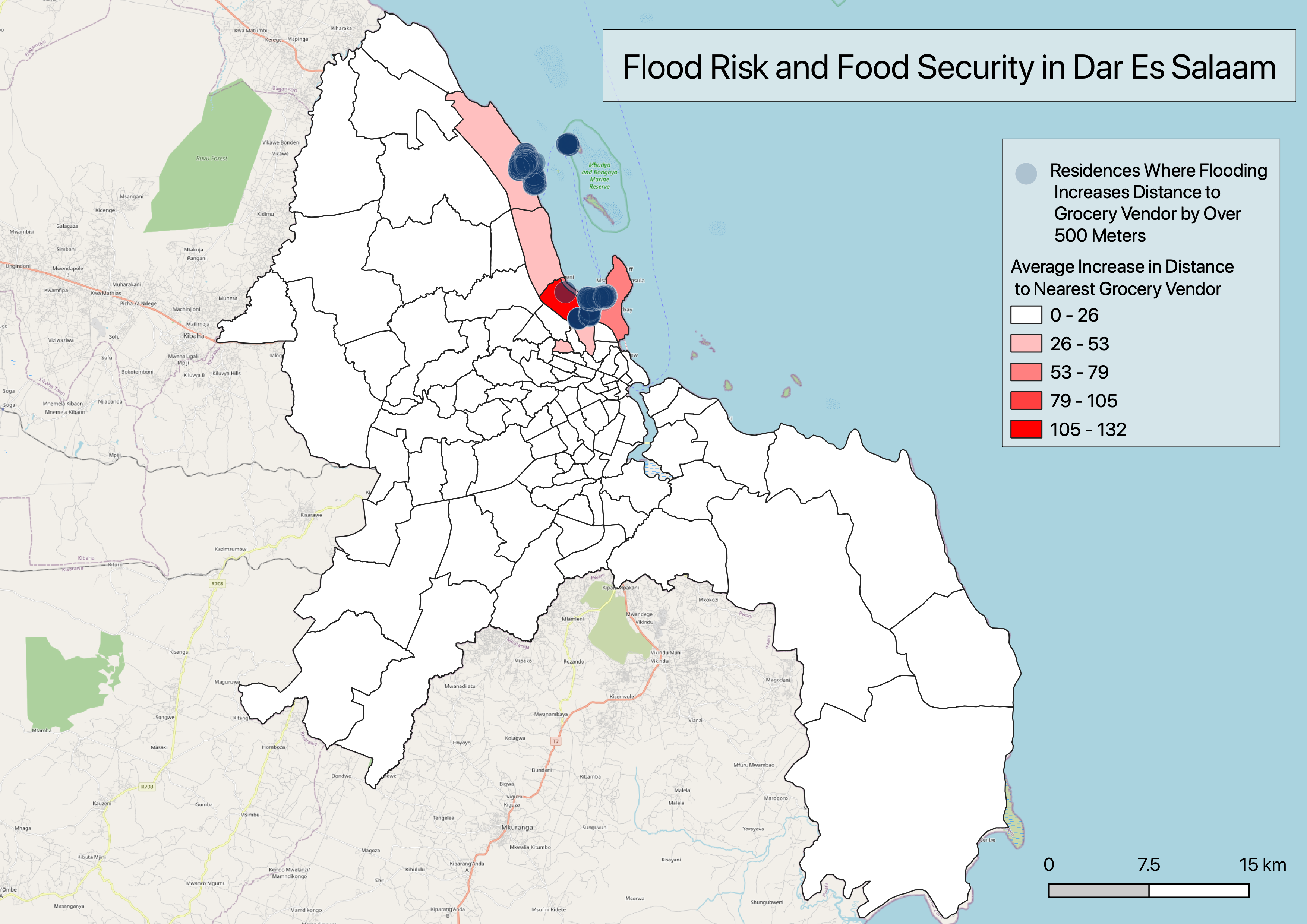 Dar Es Salaam Flood Risk and Food Access Map