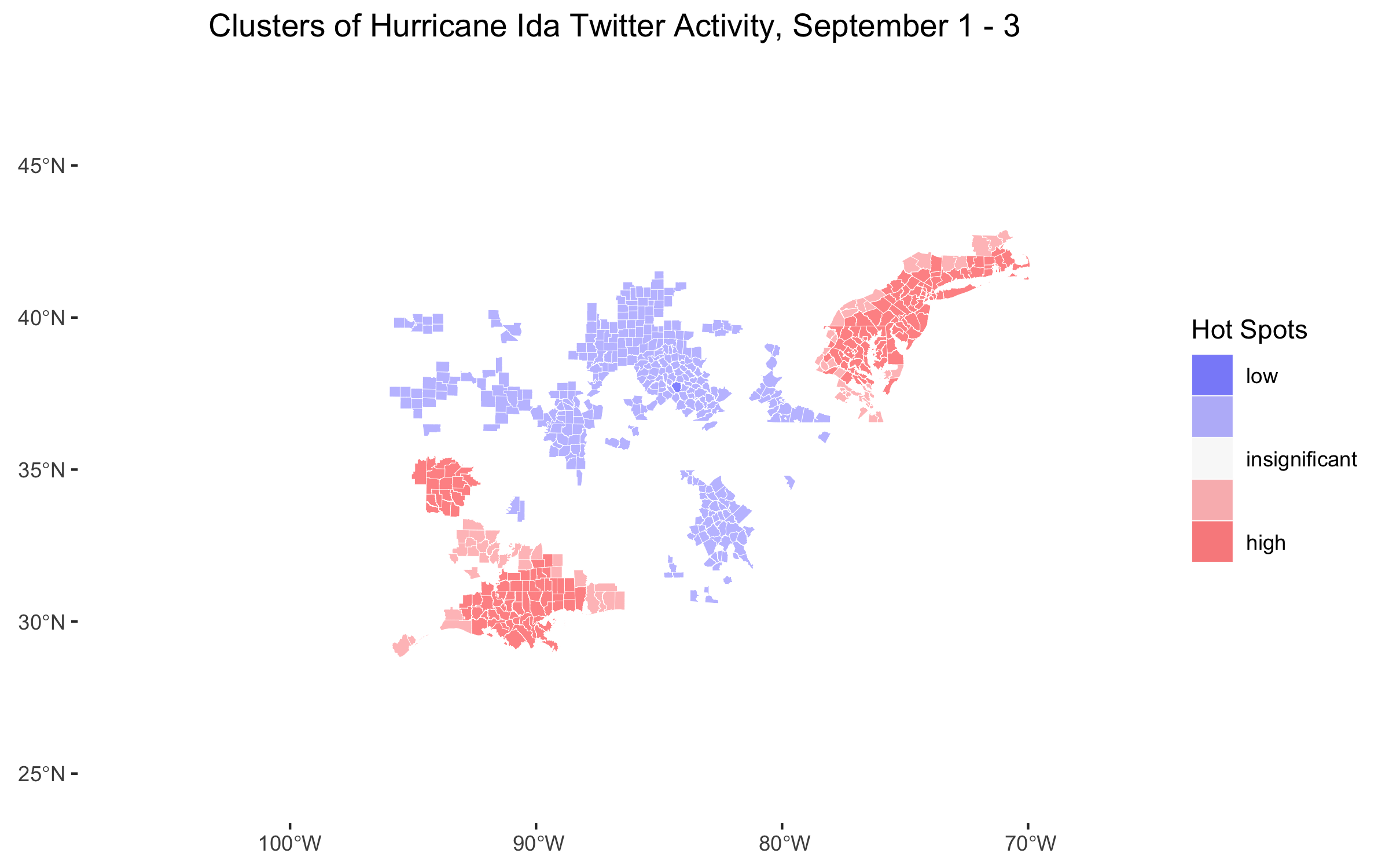 Tweet Hotspots September 1 - 3